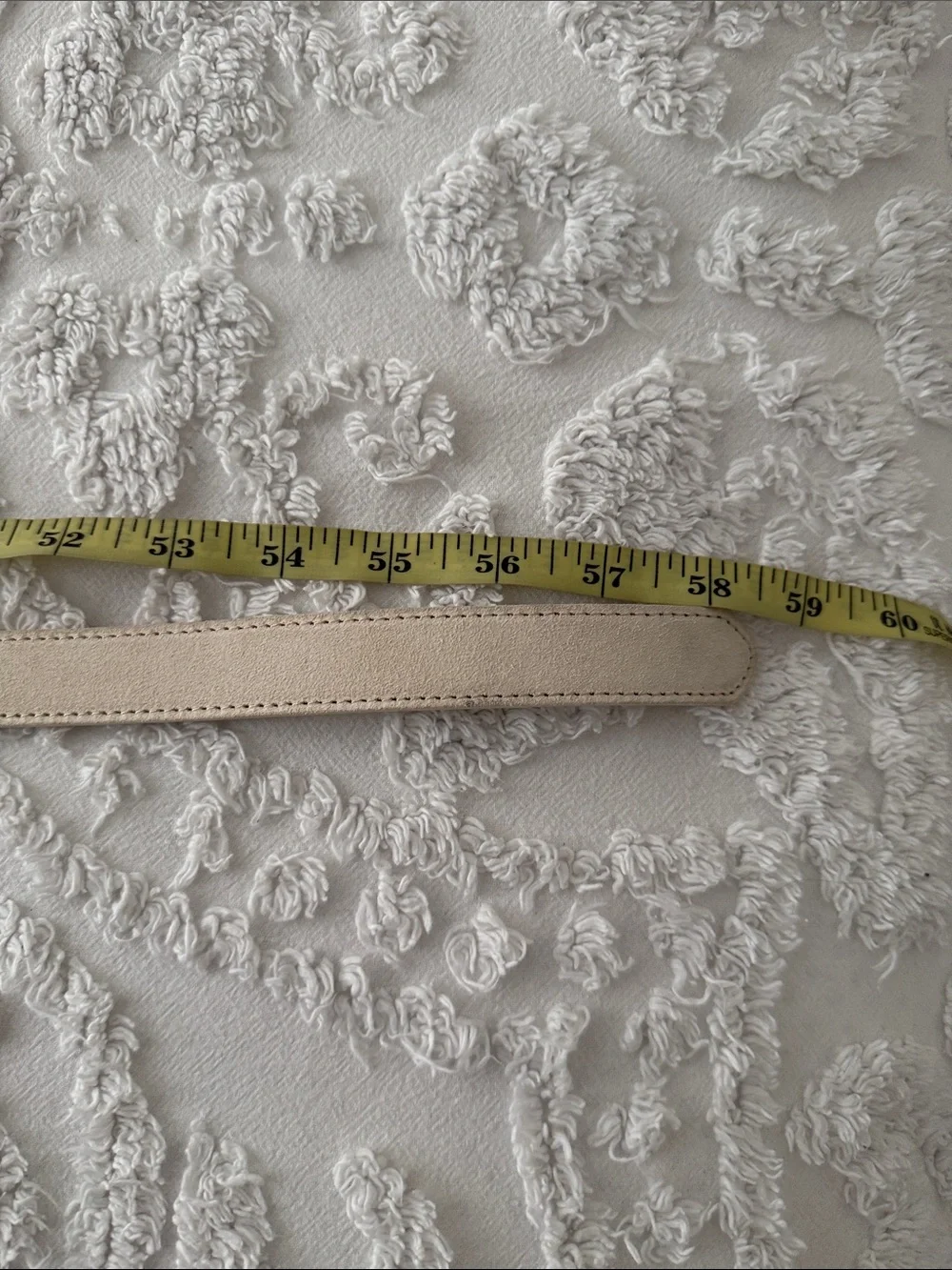 Banana Republic Suede Ivory Trouser Belt with Silver Buckle
